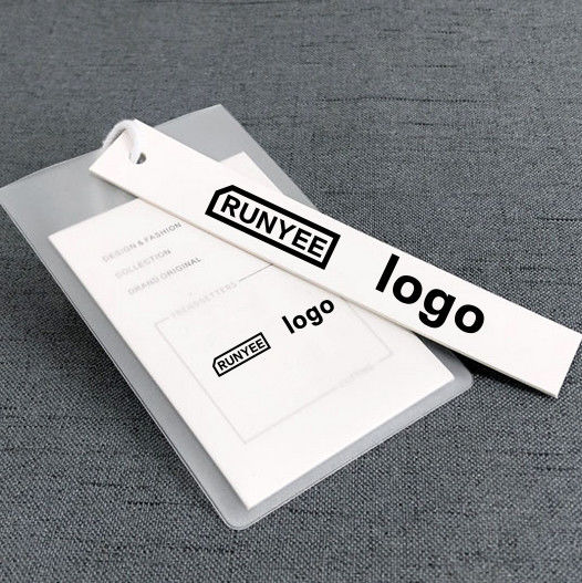 Custom Logo Cotton Swing Tags Clothing Hang Tag White Matte For Debossed Jeans Size