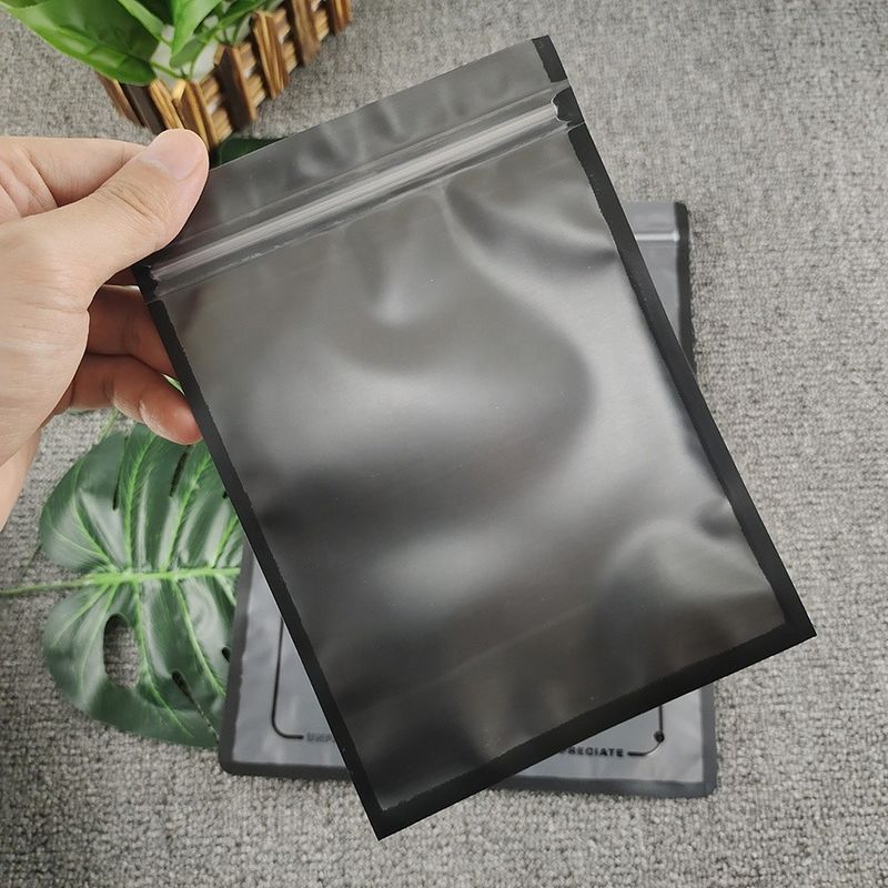 Custom Frosted Texture PVC Plastic Zipper Bag for T-Shirt Shoes Clothing Packaging