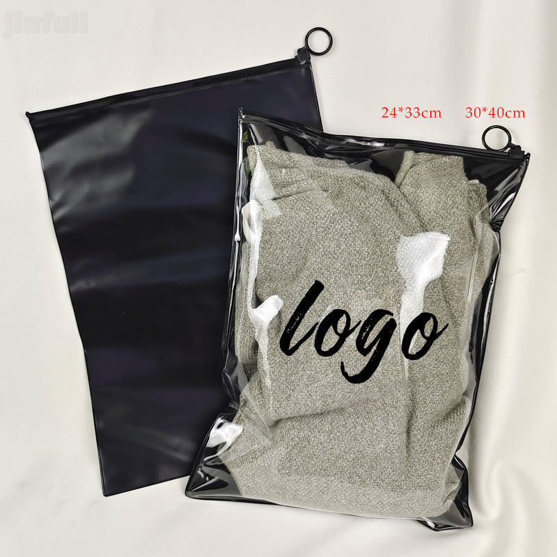 PVC congelé sac à fermeture à glissière en plastique transparent scellé pour les vêtements chaussures rangement de couette