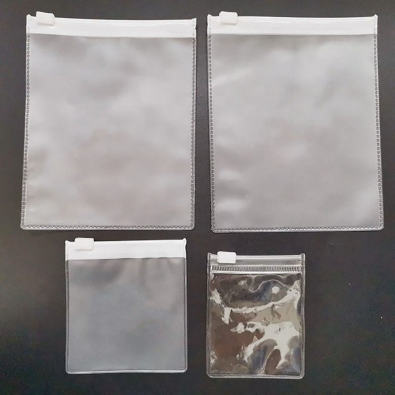 Reuse Eco Friendly Jewelry Zipper Bag Pvc Frosted Blend Color Translucent