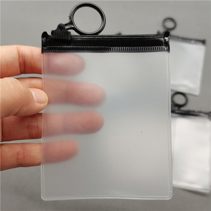 Reuse Eco Friendly Jewelry Zipper Bag Pvc Frosted Blend Color Translucent