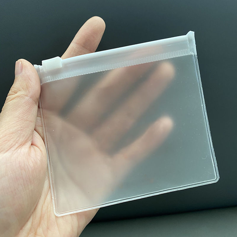 Reuse Eco Friendly Jewelry Zipper Bag Pvc Frosted Blend Color Translucent