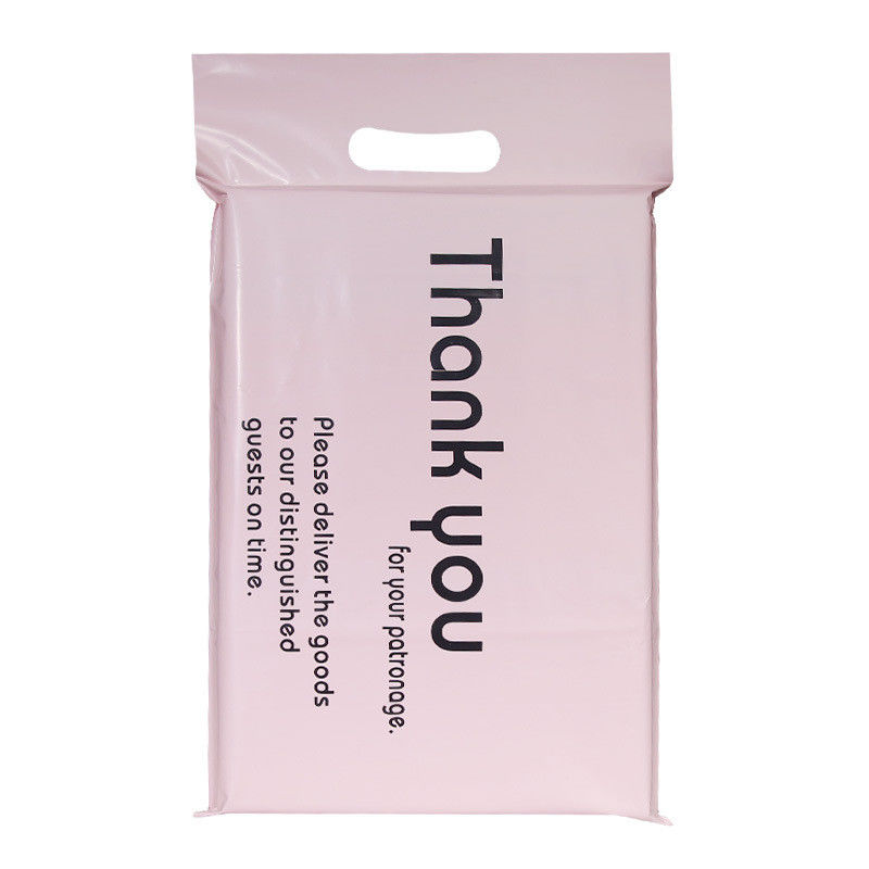 Pink Purple Eco Plastic Postage Poly Mailing Bags Waterproof With Handle