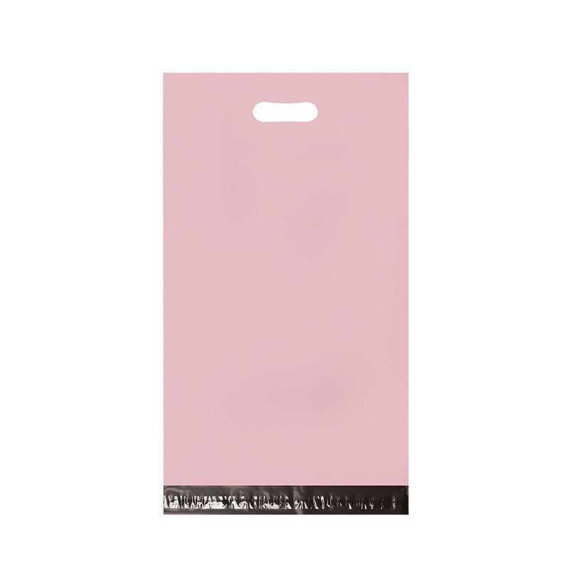 Pink Purple Eco Plastic Postage Poly Mailing Bags Waterproof With Handle