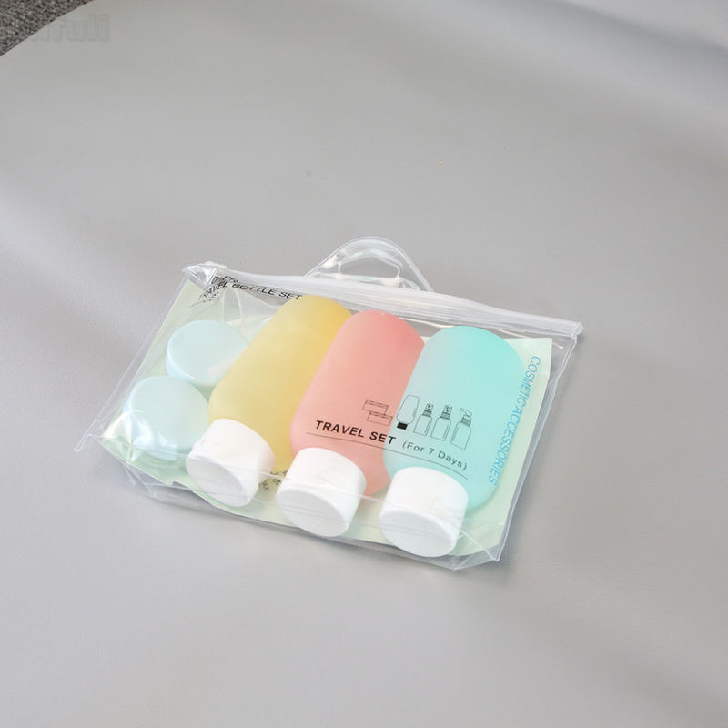 PVC EVA Zipper Travel Clear Makeup Bag Small Frosted para embalagem de toalhas cosméticas