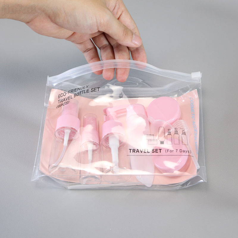 PVC EVA Zipper Travel Clear Makeup Bag Small Frosted para embalagem de toalhas cosméticas
