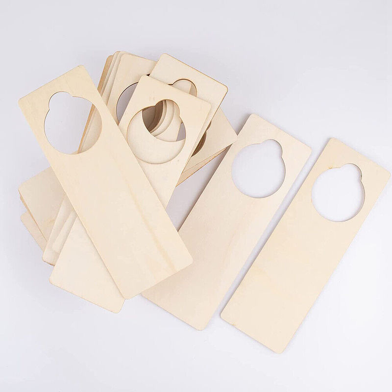 Door Hanging Wood Chip Signs Blank DIY Tag Crafts Pieces Home Decorations
