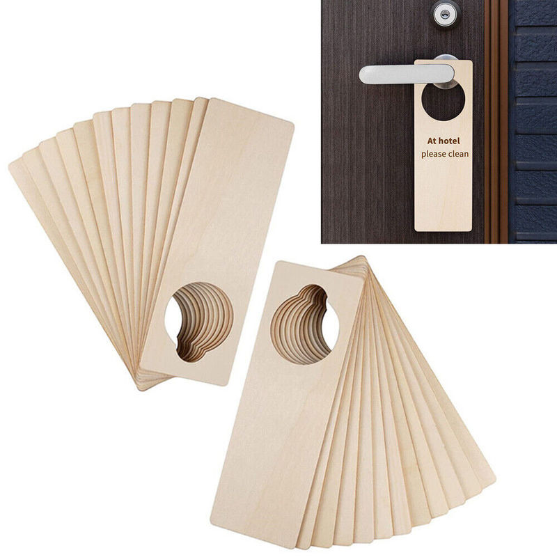 Door Hanging Wood Chip Signs Blank DIY Tag Crafts Pieces Home Decorations