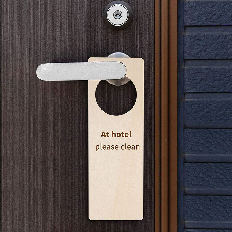 Door Hanging Wood Chip Signs Blank DIY Tag Crafts Pieces Home Decorations