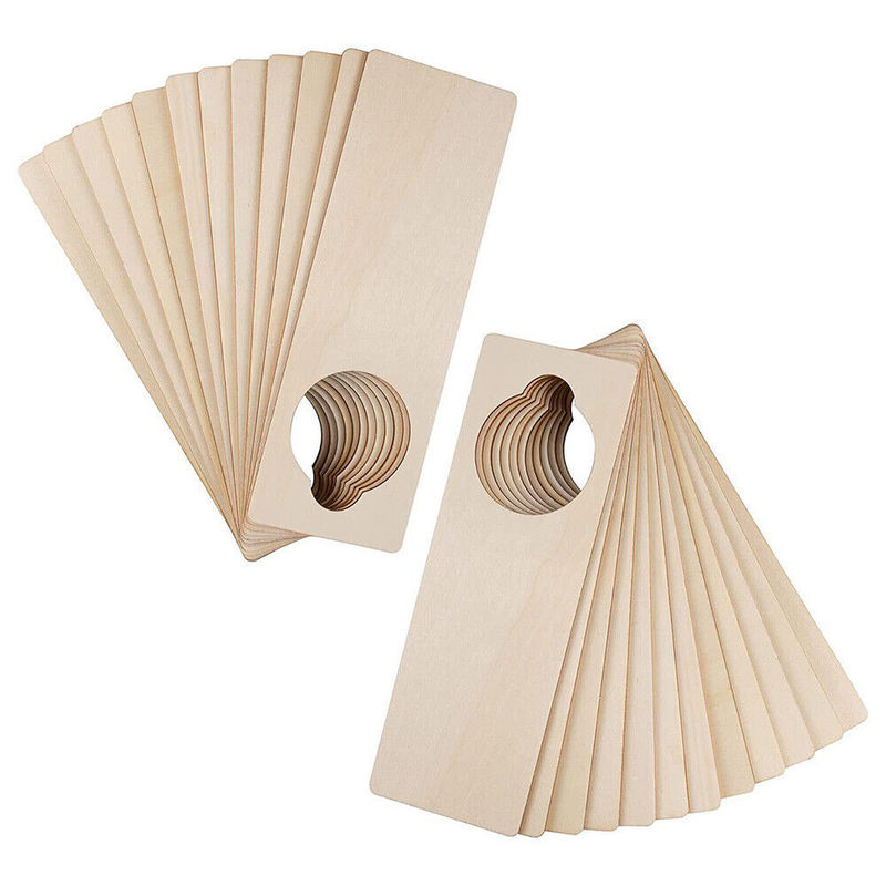Door Hanging Wood Chip Signs Blank DIY Tag Crafts Pieces Home Decorations