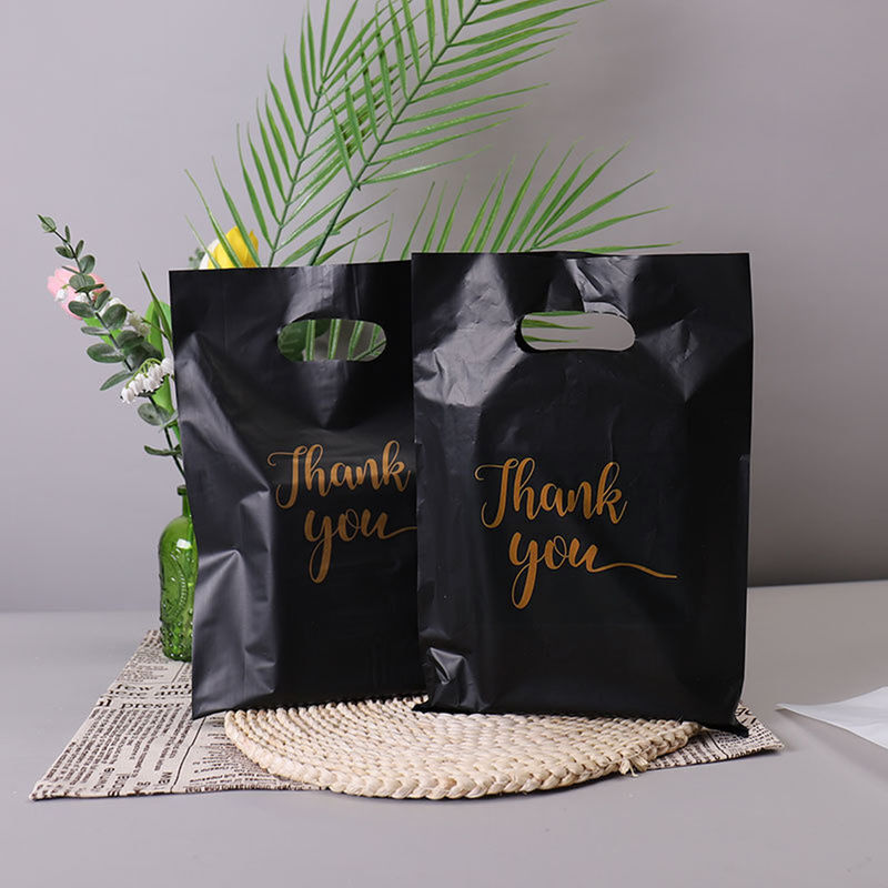 Recyclable Plastic Shop Bags for Small Business Candy Pastry Store Packaging