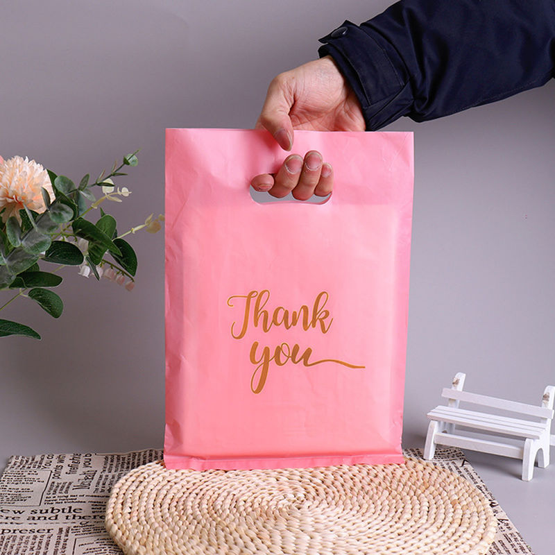 Recyclable Plastic Shop Bags for Small Business Candy Pastry Store Packaging